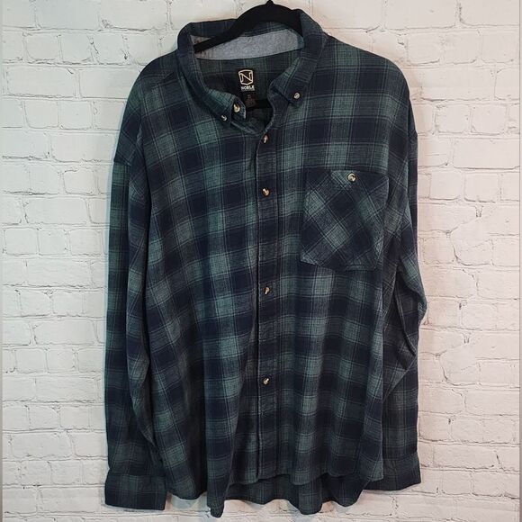 Men's Noble Outfitters longsleeve flannel, size 3XL - Picture 1 of 3